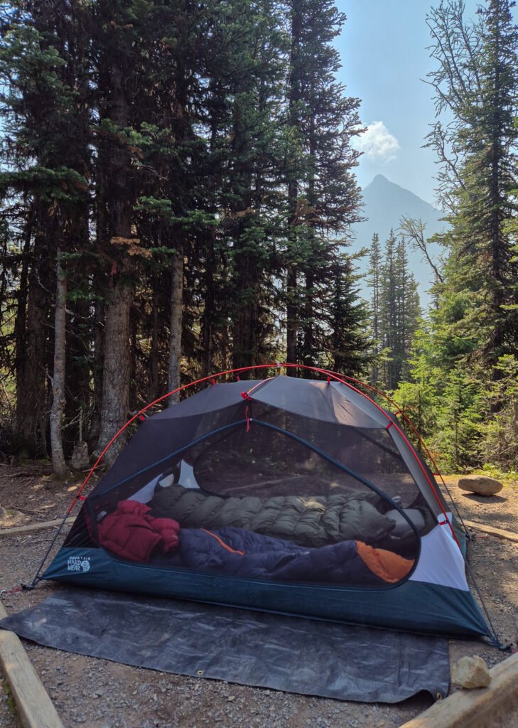 Unser Campingset up auf unserer WAnderung zu Mt. Assiniboine