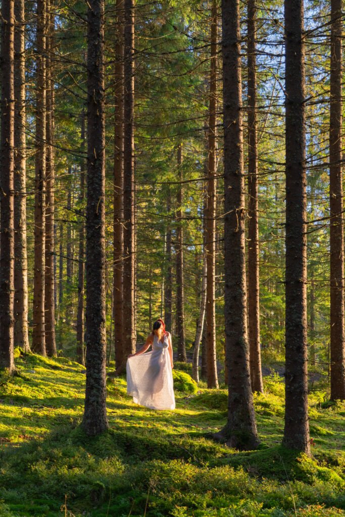 Fairytale portrait fotoshooting im wald