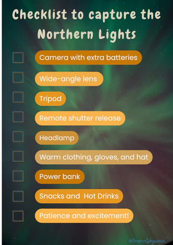Checklist_to_capture_the_northern light